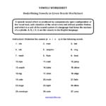 Englishlinx  Vowels Worksheets For Mark The Vowels Worksheet