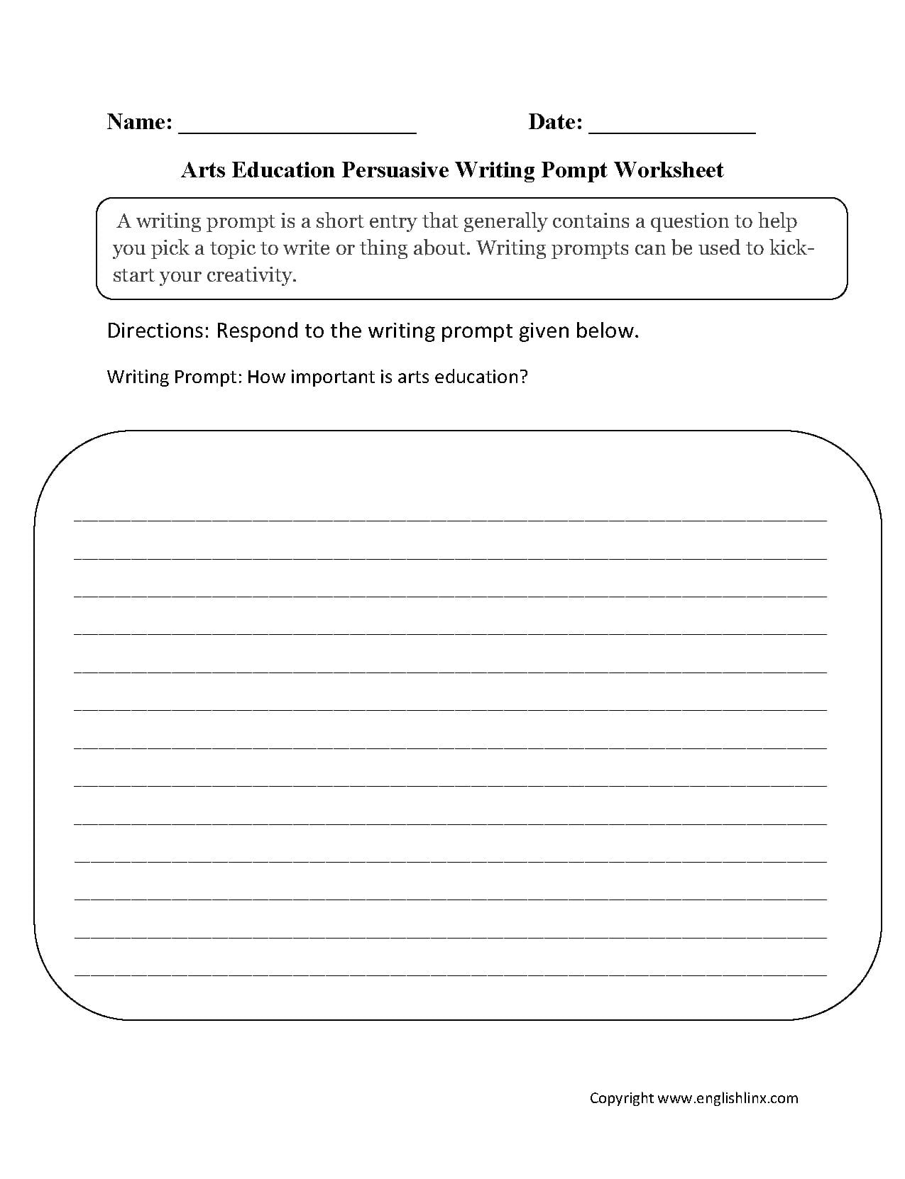 Englishlinx  Writing Prompts Worksheets As Well As 3Rd Grade Writing Prompts Worksheets