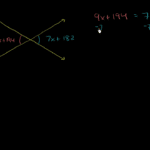 Equation Practice With Vertical Angles Video  Khan Academy And Find The Measure Of Each Angle Indicated Worksheet