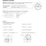 Equations Of Circles Worksheet Or Circles Worksheet Answers