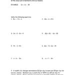 Equations With Variables On Both Sides Worksheet  Briefencounters And Solving Equations With Variables On Both Sides Worksheet 8Th Grade