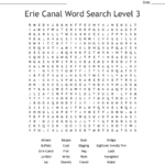 Erie Canal Word Search Level 3  Wordmint Or Erie Canal Worksheet Pdf