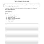 Essay Writing Worksheets  Narrative Essay Writing Worksheets Intended For Story Writing Worksheets