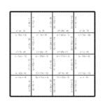 Factoring Puzzle – Practice Version  Mrmillermath And Factoring Trinomials With Leading Coefficient Worksheet