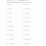 Factoring Quadratics Worksheet  Briefencounters Also Worksheet Factoring Trinomials Answers Key