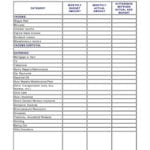 Family Budget Template Monthly Expenses Preadsheet Household Regarding Simple Household Budget Worksheet