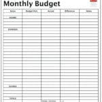 Fascinating Budget Worksheet Template For College Student Monthly Inside Free Printable Budget Worksheet Template