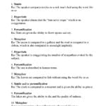 Figurative Language Worksheet 1  Answers In Figures Of Speech Worksheet