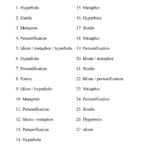 Figurative Language Worksheet 3  Answers Intended For Figures Of Speech Worksheet