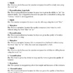 Figurative Language Worksheet 7  Answers With Figurative Language Worksheet 1