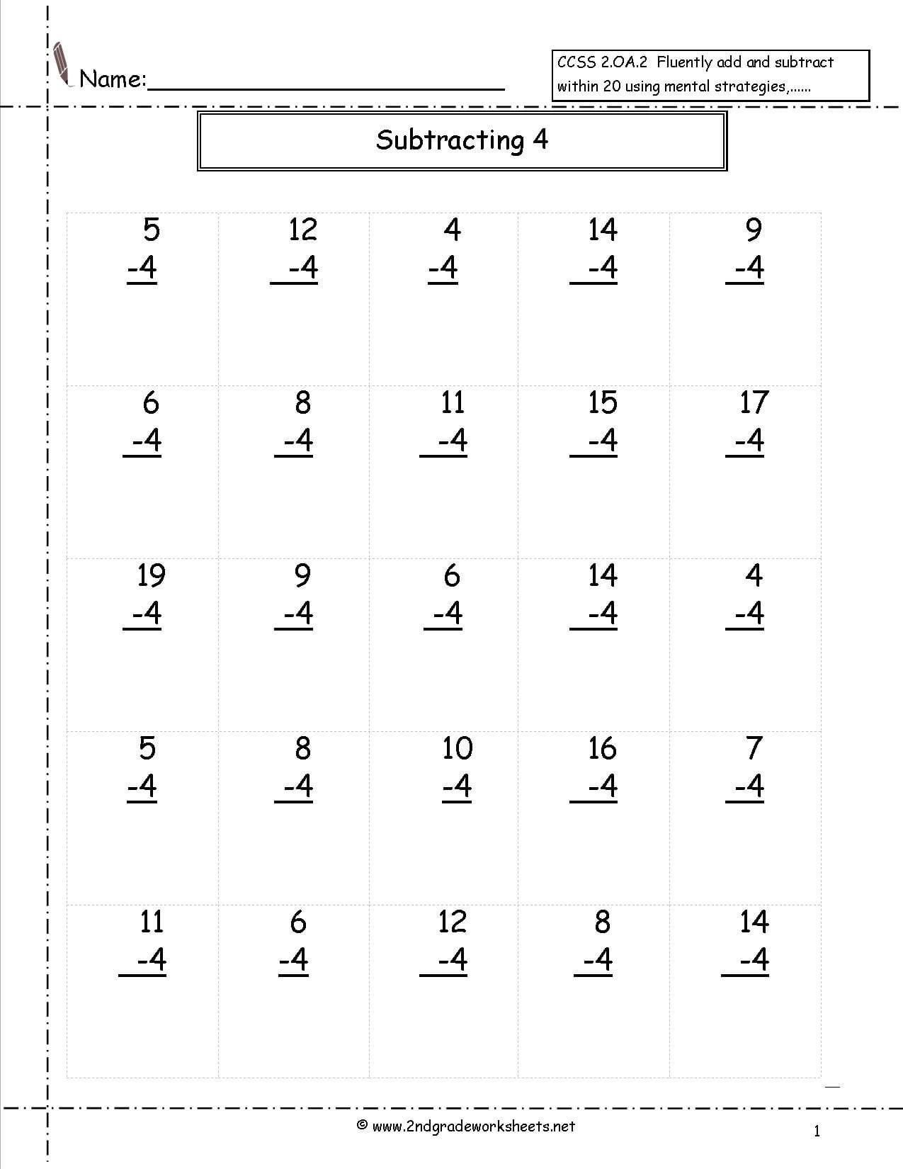 First Grade Addition And Subtraction Worksheets For Printable  Math Pertaining To First Grade Addition And Subtraction Worksheets