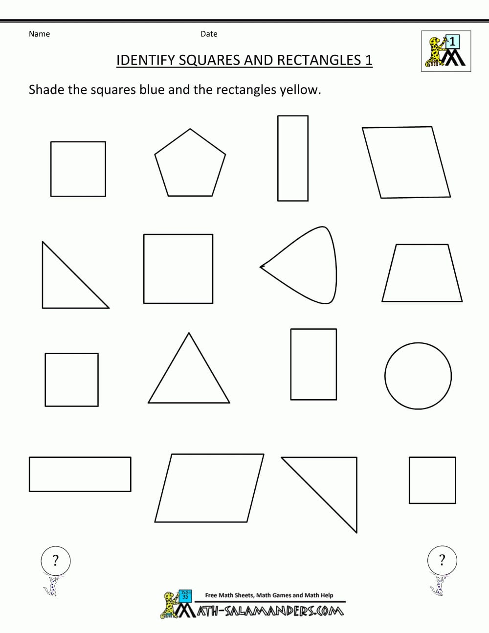 First Grade Geometry In Basic Geometry Worksheets
