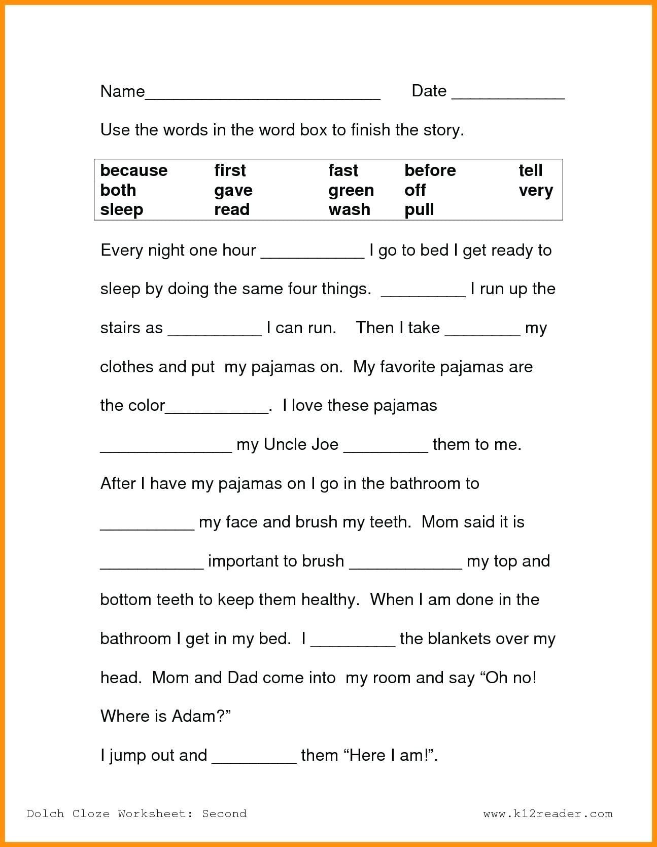 First Grade Reading Worksheets Free 1St Printable Comprehension Along With Printable Reading Comprehension Worksheets