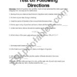 Following Directions Test  Esl Worksheetamyroller Together With Following Directions Worksheet