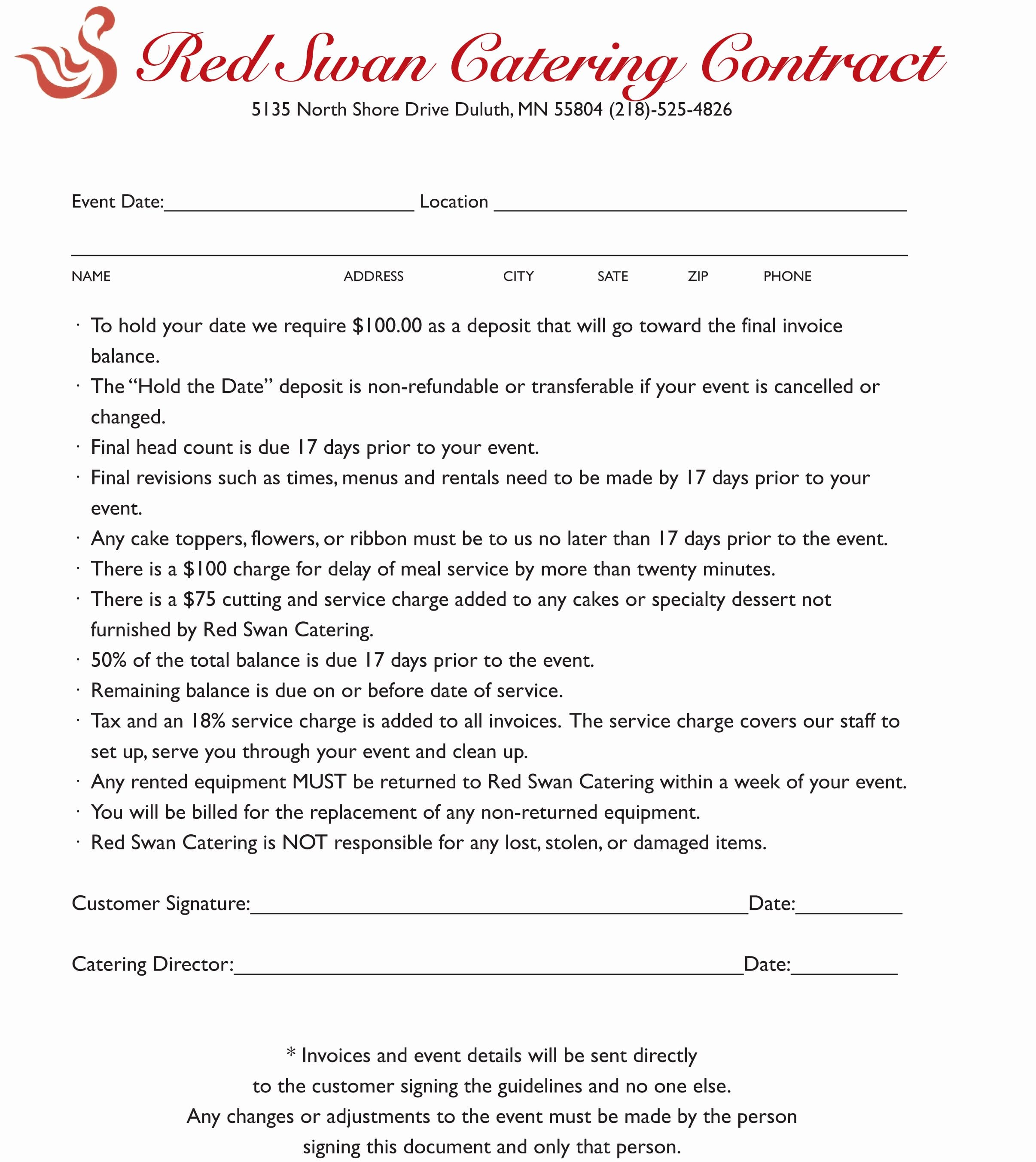 For Catering Contract Worksheet – Diocesisdemonteria For Catering Contract Worksheet