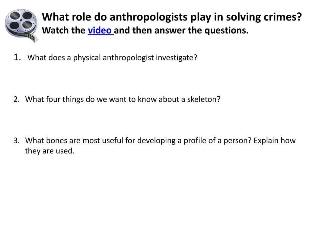 Forensic Anthropology  Ppt Download Together With Forensic Anthropology Worksheet Answers