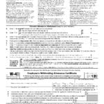 Form W4 Employee's Withholding Allowance Certificate Throughout Form W 4 Worksheet