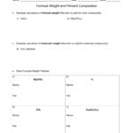 Formula  Percent Composition Packet Pertaining To Percent Composition Chemistry Worksheet