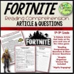 Fortnite Reading Comprehension  Writing Activity  English Oh My As Well As Reading Comprehension Worksheets About Video Games