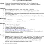Four Key Constitutional Principles  Pdf Or Constitutional Principles Worksheet