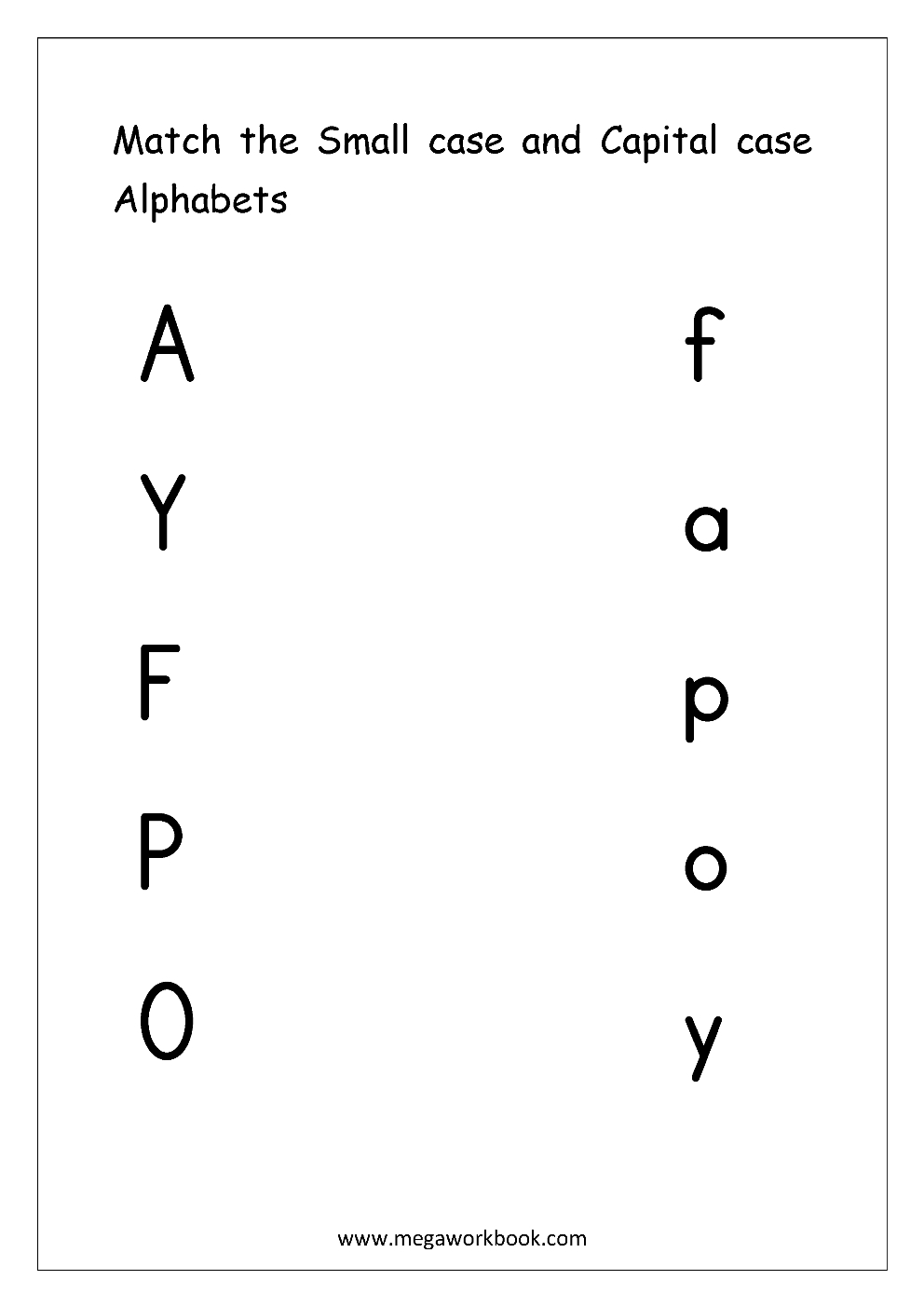 Free English Worksheets  Alphabet Matching  Megaworkbook As Well As Alphabet Matching Worksheets