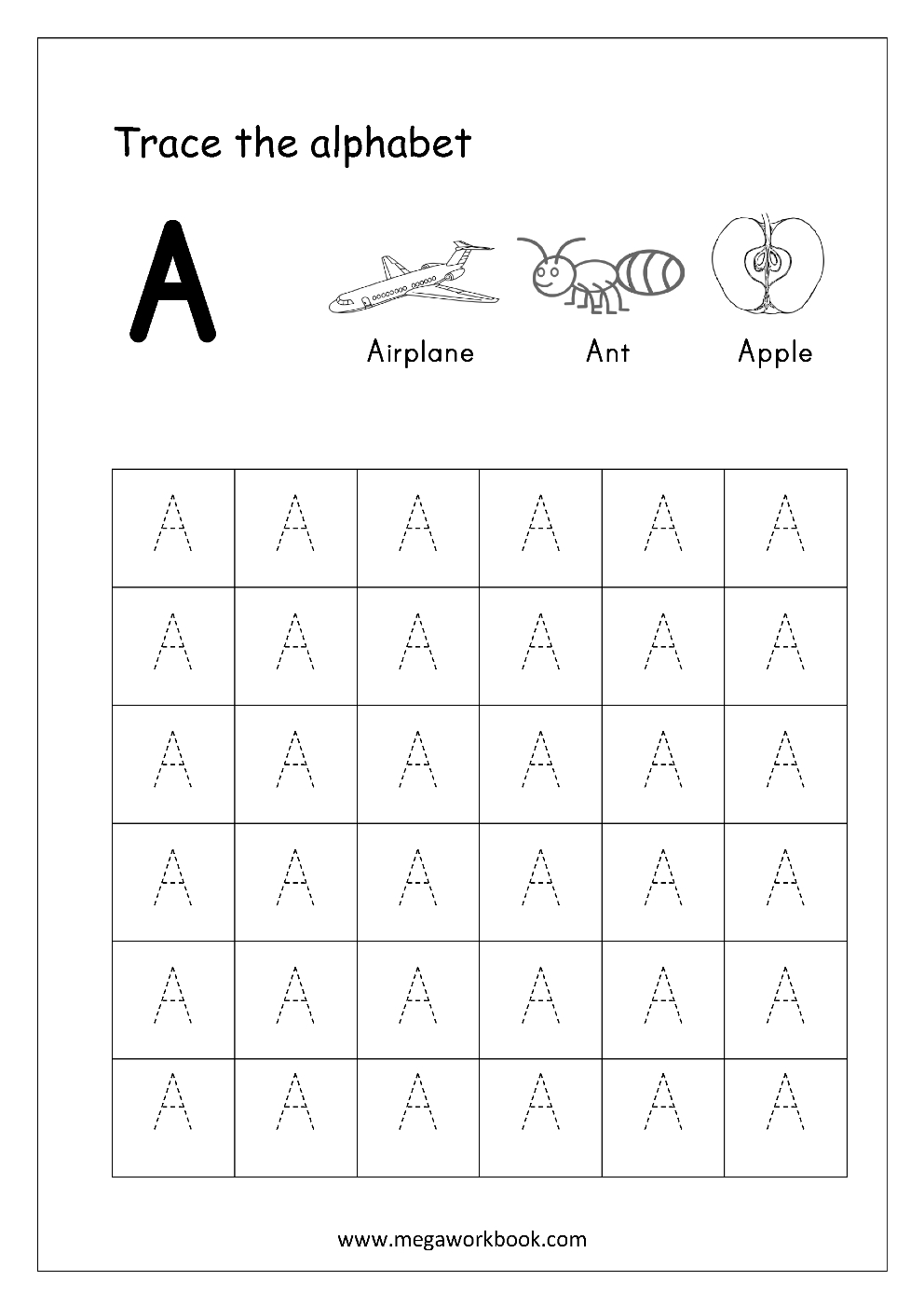 Free English Worksheets  Alphabet Tracing Capital Letters Along With Alphabet Writing Worksheets