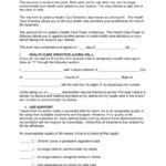 Free Living Will Forms Advance Directive  Medical Poa  Pdf Intended For Health Care Surrogate Worksheet