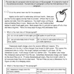 Free Main Idea Worksheets  Examples And Forms With Finding The Main Idea Worksheets With Answers