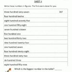 Free Place Value Worksheets  Reading And Writing 3 Digit Numbers With Regard To Reading And Writing Worksheets