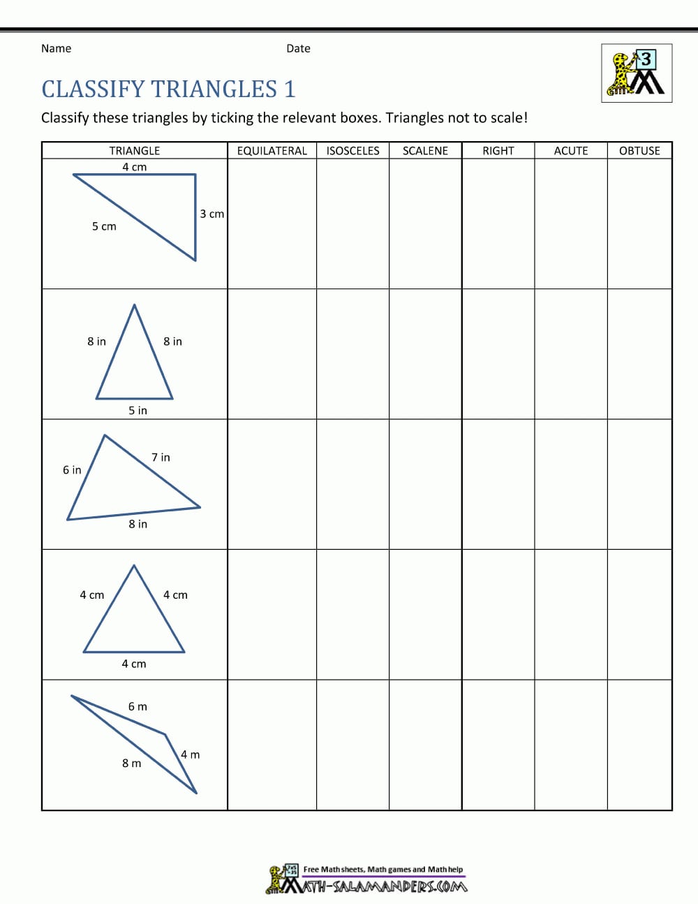 Free Printable Geometry Worksheets 3Rd Grade Regarding 8Th Grade Geometry Worksheets