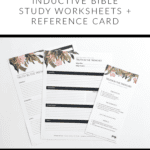 Free Printable Inductive Bible Study Worksheets  Companion Card For Free Printable Bible Study Worksheets For Adults