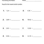 Free Printable Rounding Numbers Worksheet For Sixth Grade With Printable 6Th Grade Math Worksheets