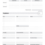 Free Printable Simple Monthly Budget Template Pdf Download Intended For Blank Budget Worksheet