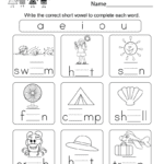 Free Printable Summer Phonics Worksheet For Kindergarten Also Worksheet On Phonics For Kindergarten