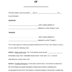 Free Revocable Living Trust Forms  Pdf  Word  Eforms – Free For Living Trust Worksheet
