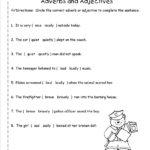 Free Using Adjectives And Adverbs Worksheets Within Adjective And Adverb Worksheets With Answer Key