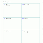 Free Worksheets For Linear Equations Grades 69 Prealgebra Regarding Linear Equations Worksheet