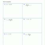 Free Worksheets For Linear Equations Grades 69 Prealgebra With Regard To Step 8 Worksheet