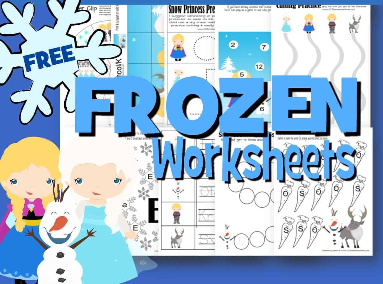 Frozen Worksheets For Kids  123 Homeschool 4 Me Within Frozen Worksheets For Kindergarten