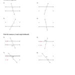 Geometry  Clark  Angles From Parallel Lines Cuta Transversal With Find The Measure Of Each Angle Indicated Worksheet
