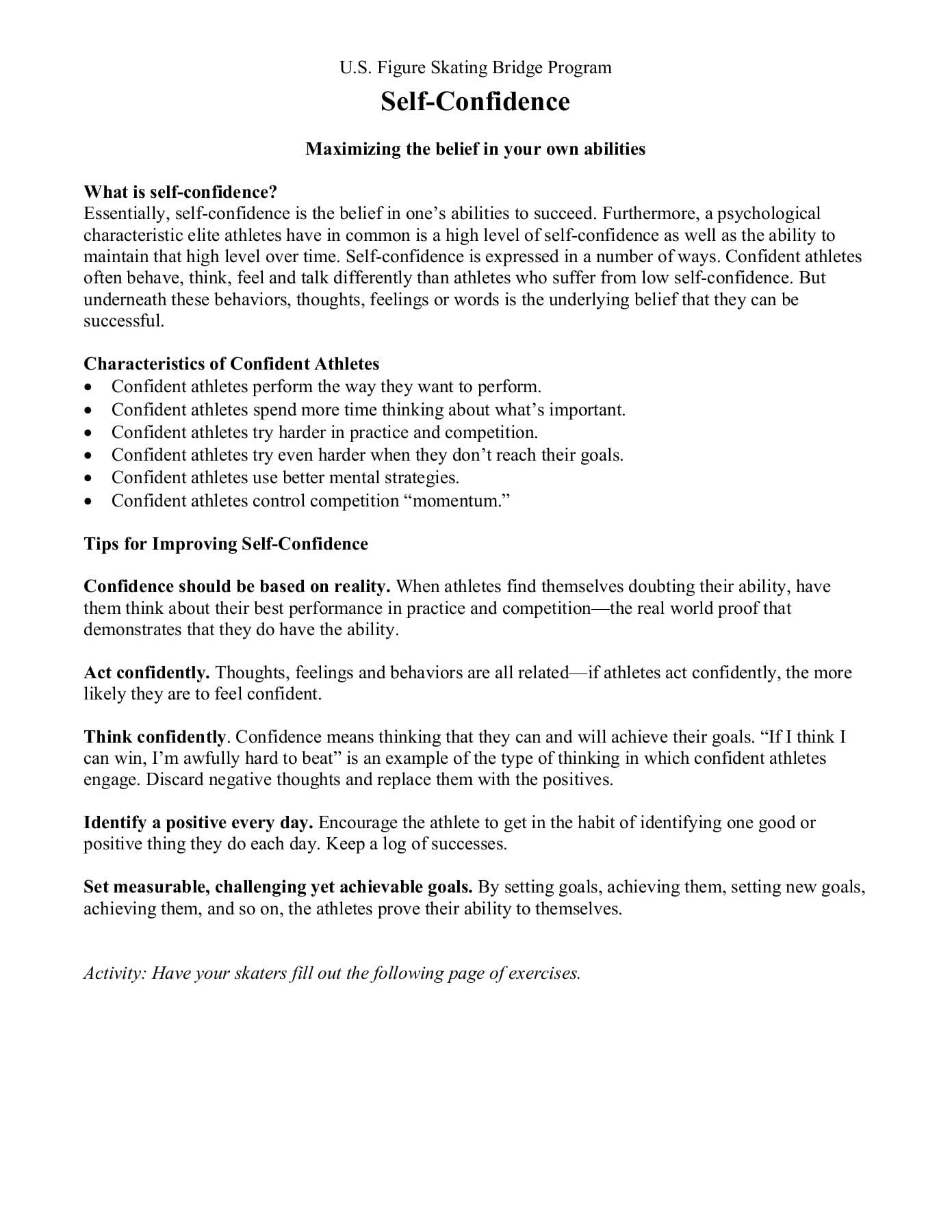 Goalsetting And Selfconfidence Worksheetspdf Pages 1  4  Text Throughout Challenging Negative Thoughts Worksheet