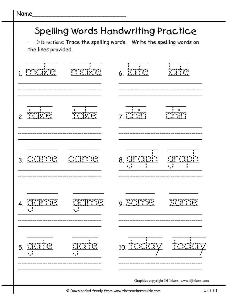 Grade One Addition Worksheets Also Math Free Printable Writing With Regard To Writing Worksheets For Grade 1