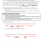 Grams And Particles Conversion Worksheet 1 For Mole Mass And Particle Conversion Worksheet