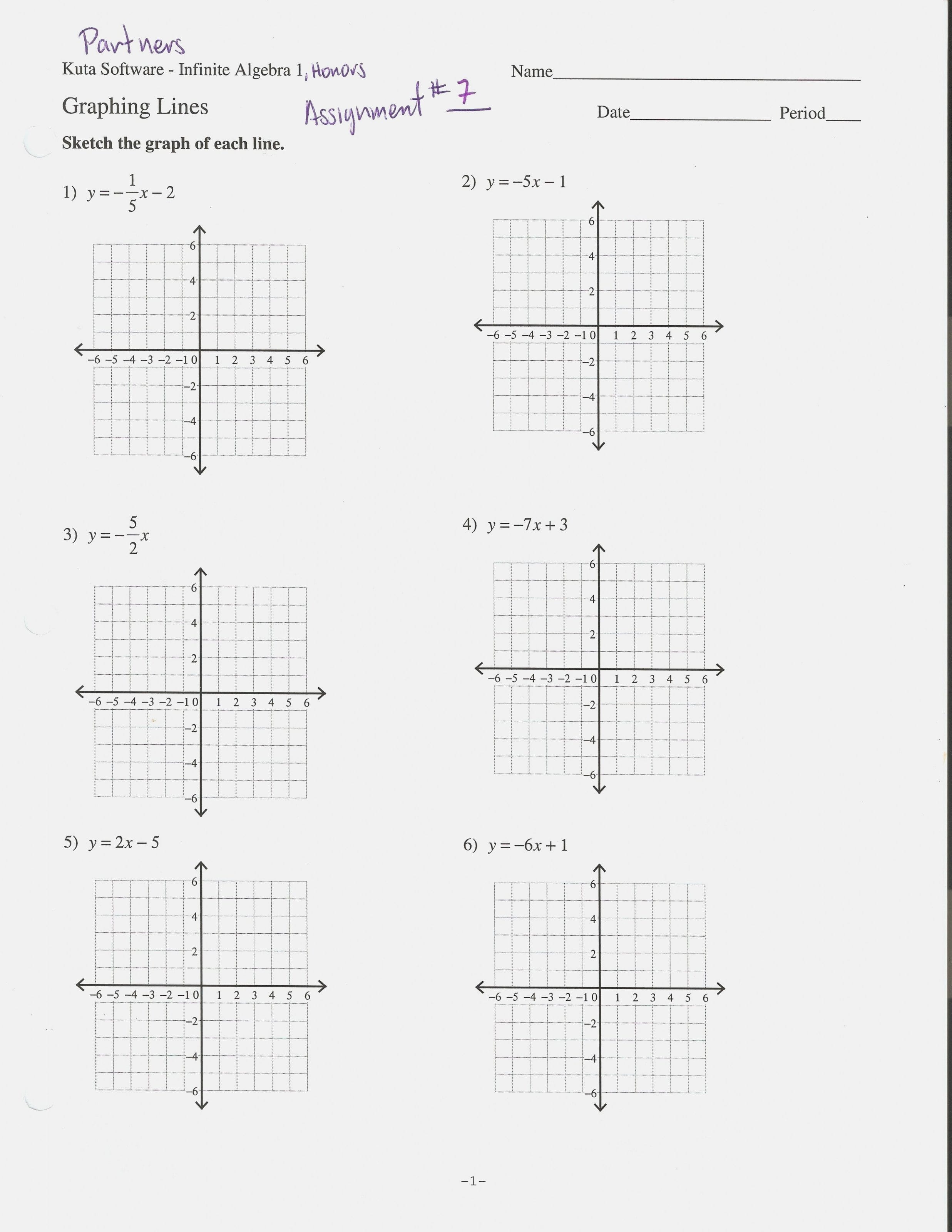 Graphing Equations In Slope Intercept Form Worksheet 133 13 Answers Throughout Algebra 1 Slope Worksheet
