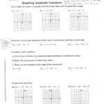 Graphing Quadratics Worksheet Answers  Newatvs Regarding Quadratic Functions Worksheet Answers