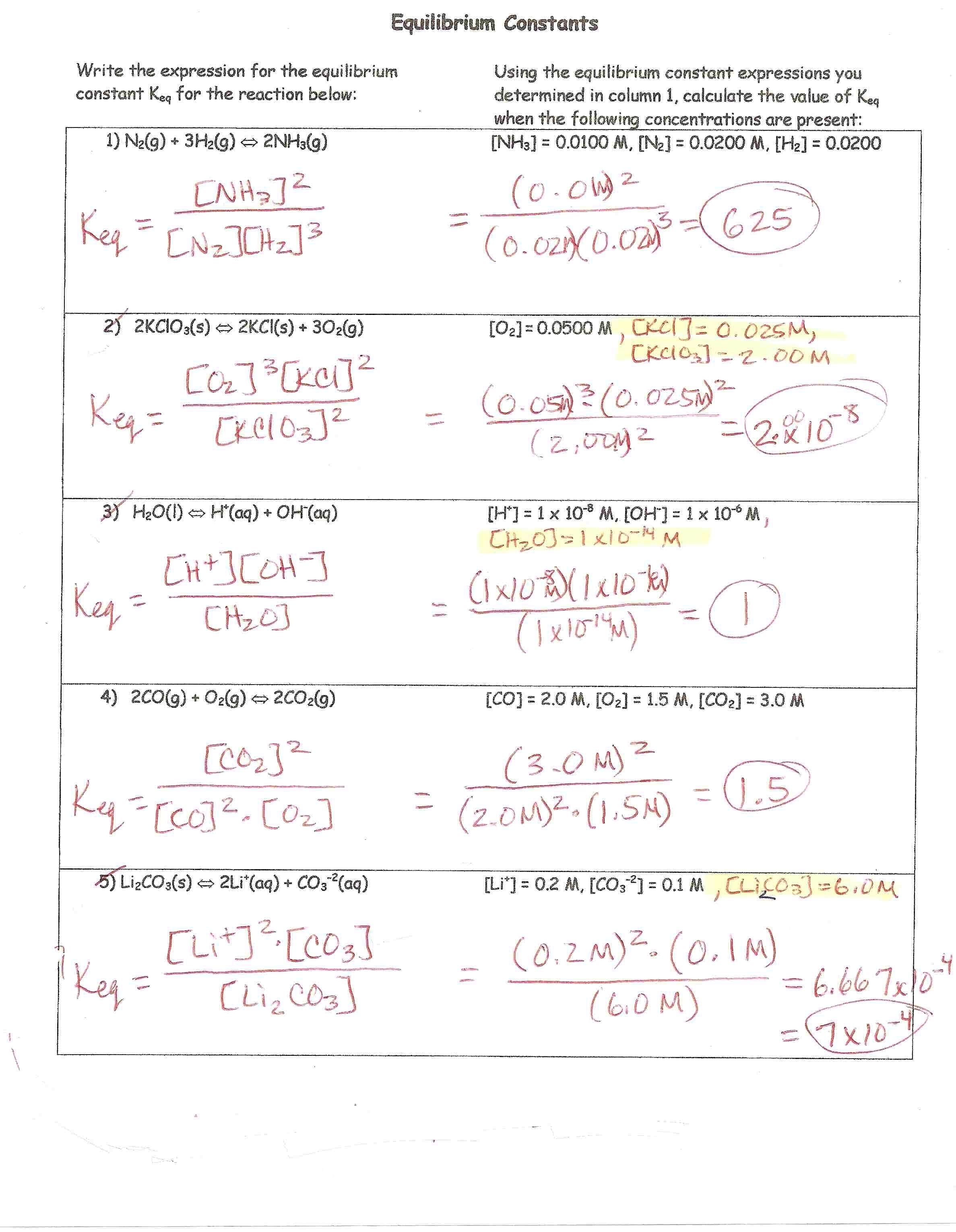 H Chem Keys For Charles Law Chem Worksheet 14 2 Answer Key