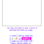 Happy Drawing Colors And Shapes Worksheet Pertaining To Preschool Learning Worksheets