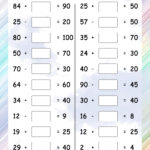 Horizontal Addition And Subtraction  Mathsdiary With Regard To Addition And Subtraction Worksheets For Grade 1