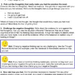 How To Change Negative Thinking  Pdf Together With Challenging Negative Thoughts Worksheet