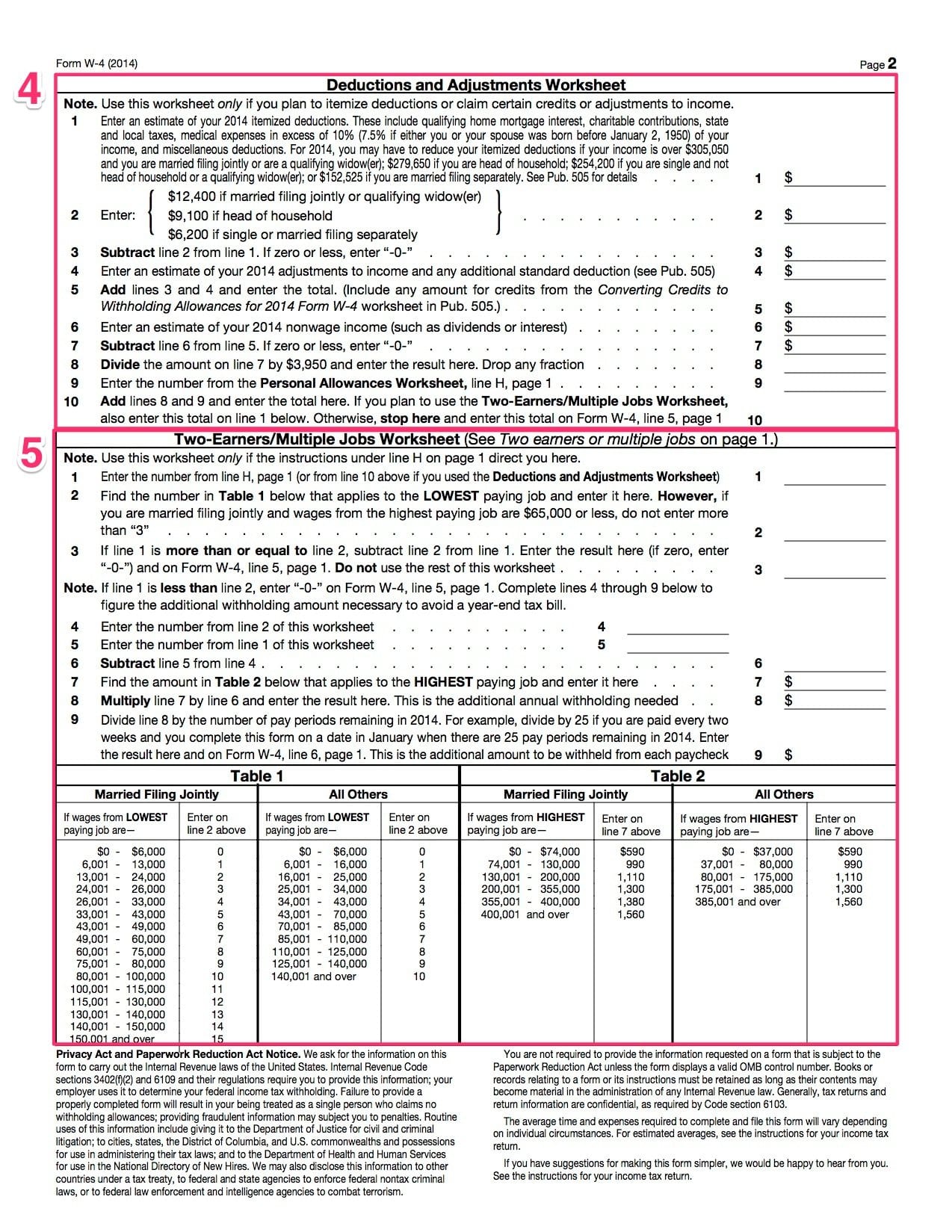 How To Fill Out The Most Complicated Tax Form You'll See At A New Within Form W 4 Worksheet